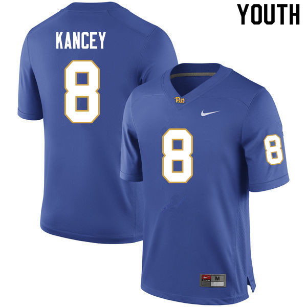 Youth #8 Calijah Kancey Pitt Panthers College Football Jerseys Sale-Royal
